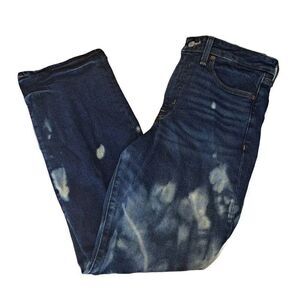 Old Navy Womens Size 16 Blue OG Straight Secret Smooth Pockets Jeans Distressed